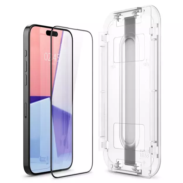 Spigen Glas.tR EZ Fit FC Tempered Glass for iPhone 15 Pro - Black 2 pcs. 6