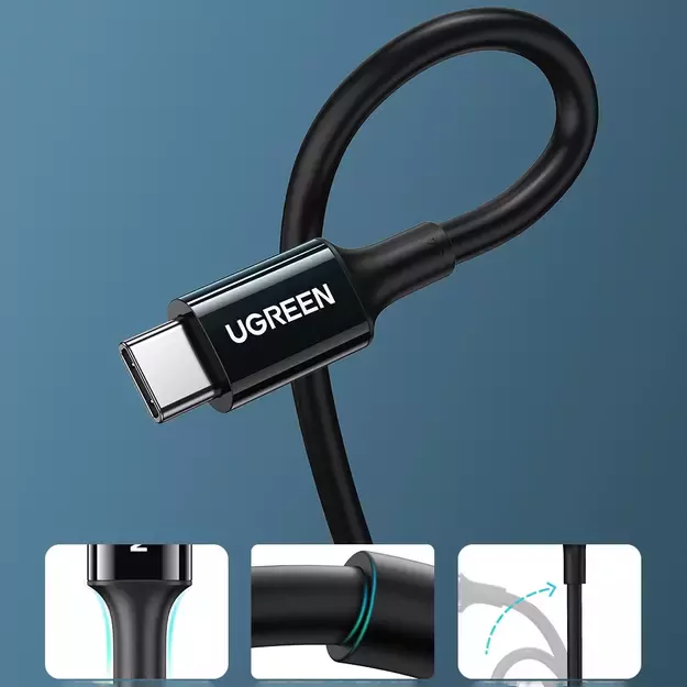 Ugreen cable USB Type C (male) to Type C (male) cable 1m white (US300) 14