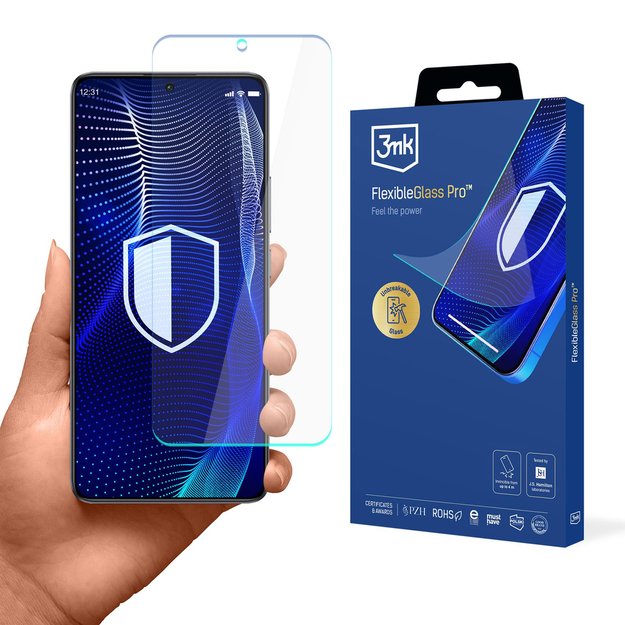 Hybrid glass 3mk FlexibleGlass Pro on XiaomiPoco F6 Pro