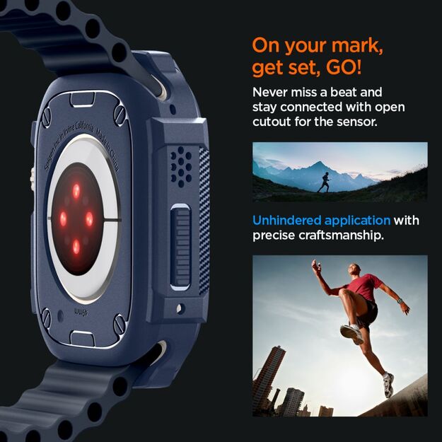 Spigen Rugged Armor Case for Apple Watch Ultra 1 / 2 (49mm) - Navy Blue 12