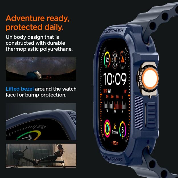 Spigen Rugged Armor Case for Apple Watch Ultra 1 / 2 (49mm) - Navy Blue 11