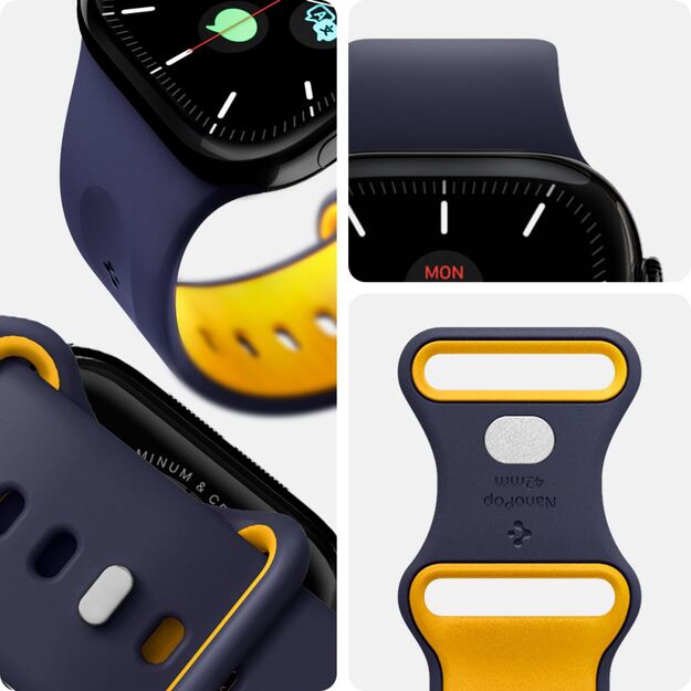 Spigen Nano Pop Strap for Apple Watch 40/41/42 mm - Navy Blue/Orange 7