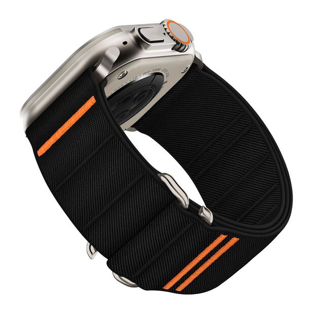 Tech-Protect Nylon Slip Strap for Apple Watch 44 / 45 / 46 / 49 mm - Black 1
