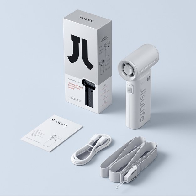 Jisulife Handheld Fan Life9 5000mAh Portable Mini Blower USB Fan - Gray 4