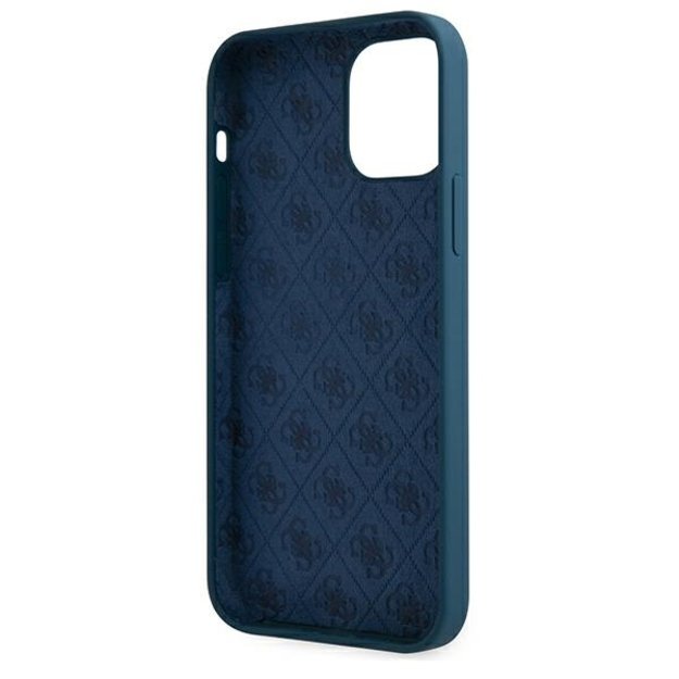 Guess GUHCP12LLSLMGBL iPhone 12 Pro Max 6.7&quot  blue/blue hardcase Metal Logo Script 6