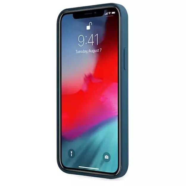Guess GUHCP12LLSLMGBL iPhone 12 Pro Max 6.7&quot  blue/blue hardcase Metal Logo Script 11
