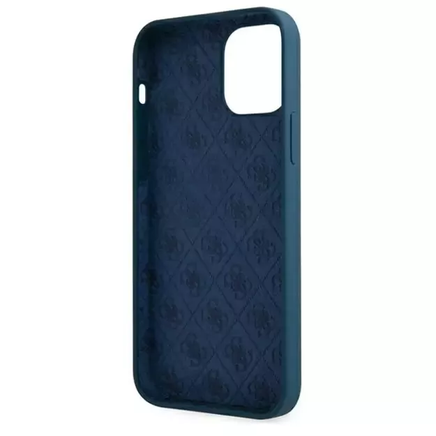 Guess GUHCP12LLSLMGBL iPhone 12 Pro Max 6.7&quot  blue/blue hardcase Metal Logo Script 13