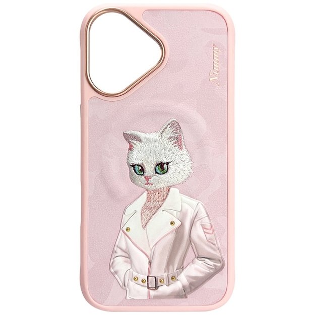 Nimmy Magnetic fashion cute pet MagSafe case for iPhone 16 - pink 1