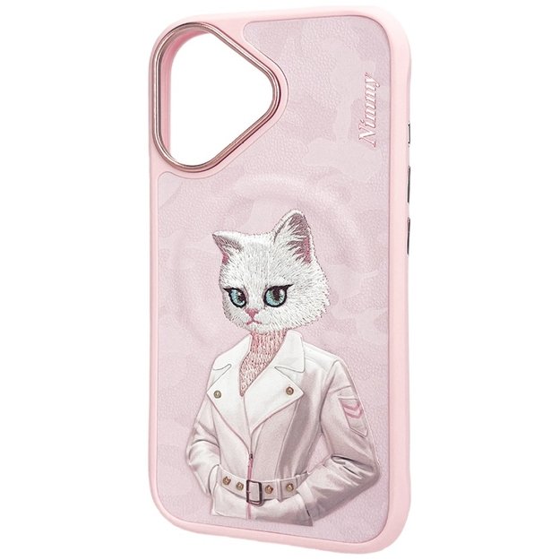 Nimmy Magnetic fashion cute pet MagSafe case for iPhone 16 - pink 2
