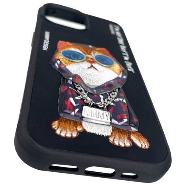 Nimmy Glasses Cool Cat case for iPhone 15 - black 8