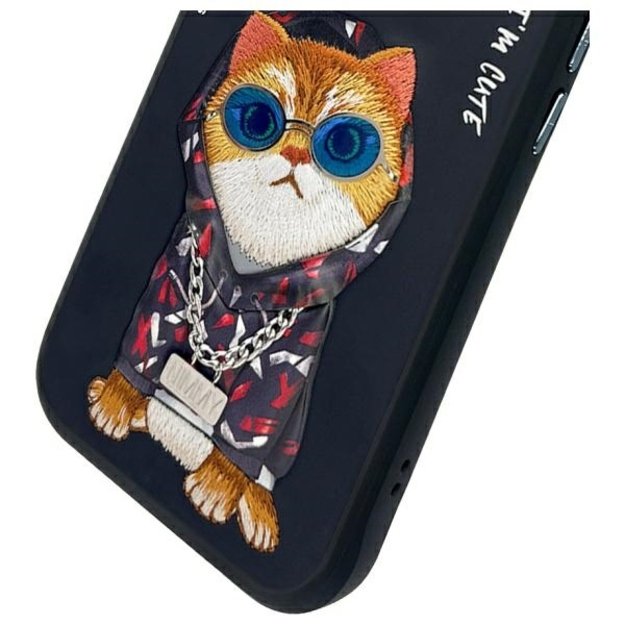 Nimmy Glasses Cool Cat case for iPhone 15 - black 9