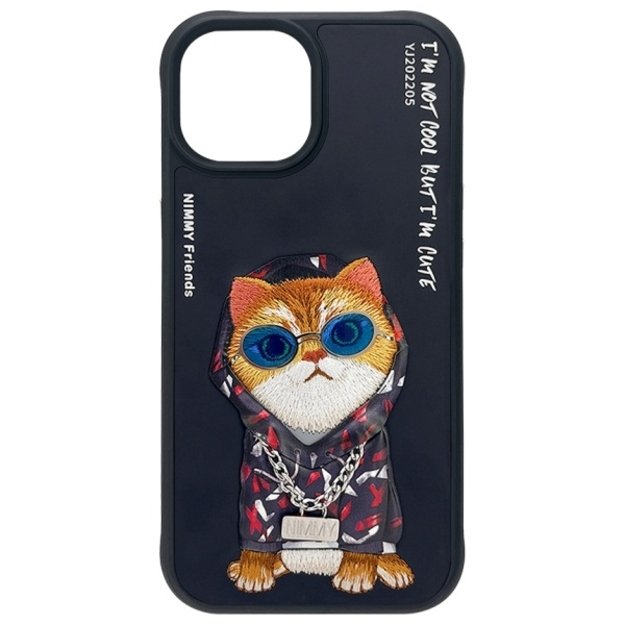 Nimmy Glasses Cool Cat case for iPhone 15 - black 3