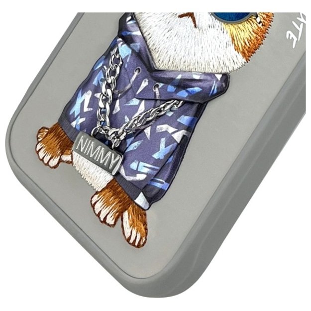 Nimmy Glasses Cool Cat Case for iPhone 15 Pro Max - Gray 3