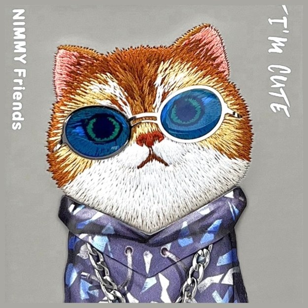 Nimmy Glasses Cool Cat Case for iPhone 15 Pro Max - Gray 6