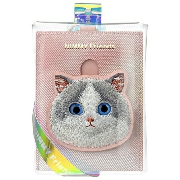 Nimmy Big Eyed Pet 2.0 Cat Wallet Card Holder - Pink 6