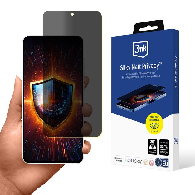 3mk Silky Matt Privacy Screen Protector for Samsung Galaxy S25 FE