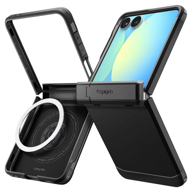 Spigen Tough Armor Pro Mag MagSafe Case for Samsung Galaxy Z Flip 7 - Black 1