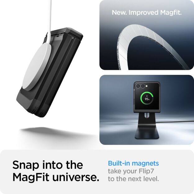 Spigen Tough Armor Pro Mag MagSafe Case for Samsung Galaxy Z Flip 7 - Black 21