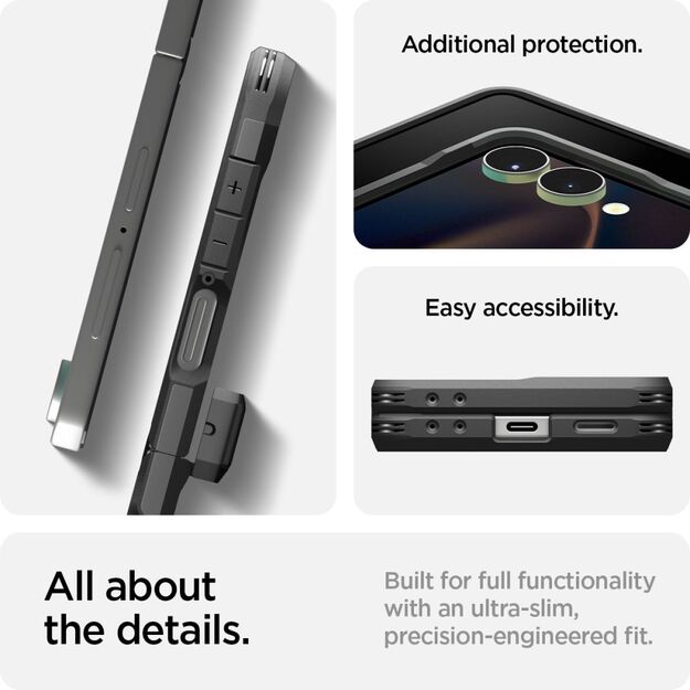 Spigen Tough Armor Pro Mag MagSafe Case for Samsung Galaxy Z Flip 7 - Black 24