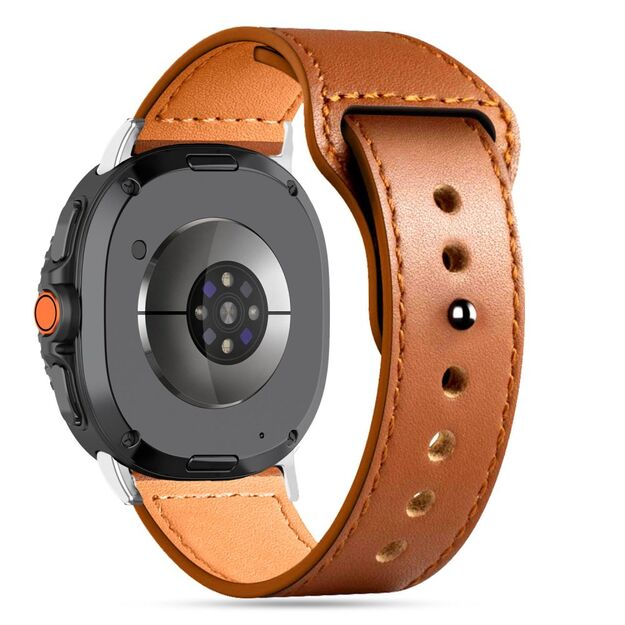 Tech-Protect Leatherfit Strap for Samsung Galaxy Watch 40/44/46 mm - Brown 1