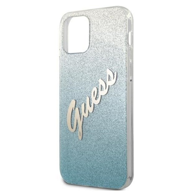 Guess GUHCP12MPCUGLSBL iPhone 12/12 Pro 6.1&quot  blue/blue hardcase Glitter Gradient Script 5
