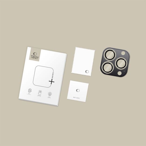 Tech-Protect Camring Fit+ Camera Cover for iPhone 14 Pro / Max / 15 Pro / Max / 16 Pro / Max / 17 Pro / Max - Clear 1