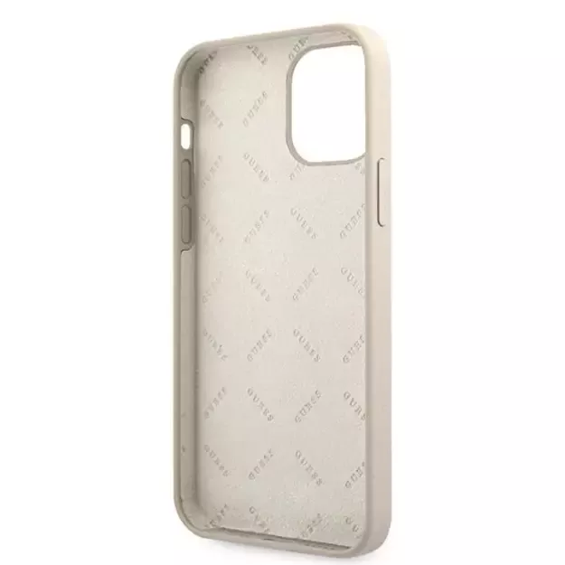 Guess GUHCP12MLSVSGP iPhone 12/12 Pro 6.1&quot  gray pink/grey pink hardcase Silicone Vintage 6