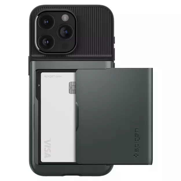 Spigen Slim Armor CS Case for iPhone 15 Pro Max - Dark Green 18