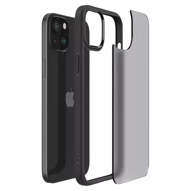 Spigen Ultra Hybrid iPhone 15 Case - Clear Black 19