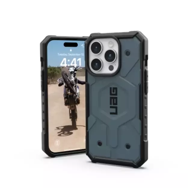 UAG Pathfinder MagSafe case for iPhone 15 Pro - blue 3