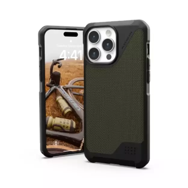 UAG Metropolis LT MagSafe case for iPhone 15 Pro Max - green Kevlar 3