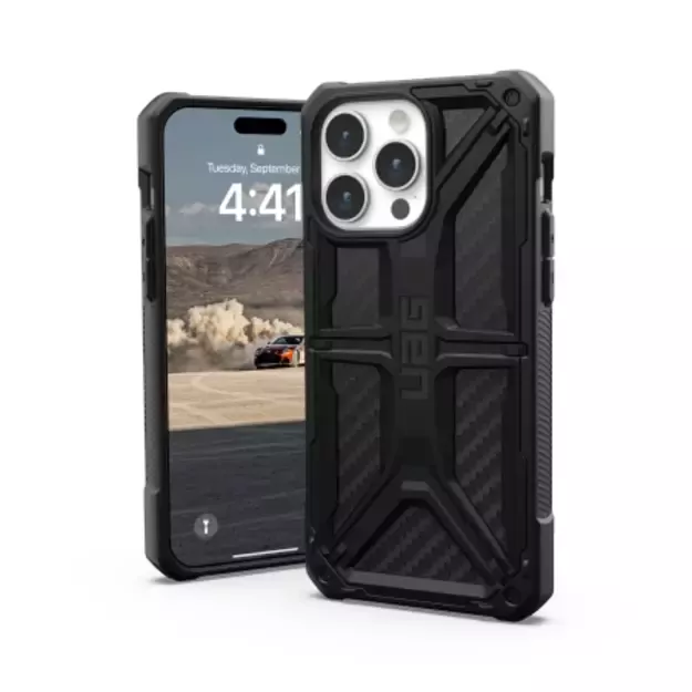 UAG Monarch case for iPhone 15 Pro Max - black carbon 3