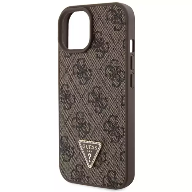 Guess GUHCP15SP4TDSCPW iPhone 15 6.1&quot  brown/brown hardcase Crossbody 4G Metal Logo 6