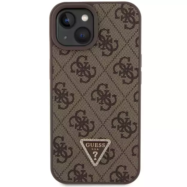 Guess GUHCP15SP4TDSCPW iPhone 15 6.1&quot  brown/brown hardcase Crossbody 4G Metal Logo 3