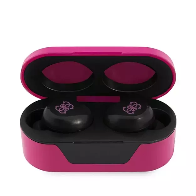 Guess GUTWST31EM TWS Bluetooth headphones + magenta docking station 1