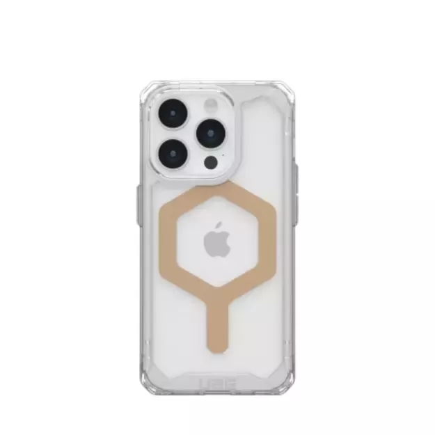 UAG Plyo MagSafe case for iPhone 15 Pro - transparent and gold