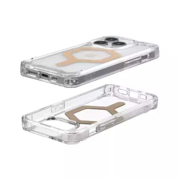 UAG Plyo MagSafe case for iPhone 15 Pro - transparent and gold 2