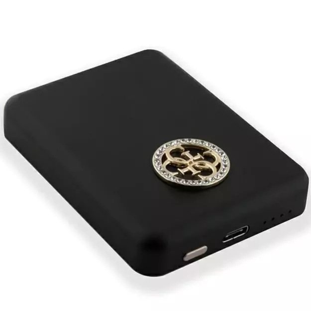 Guess MagSafe 4G Strassed Metal Logo induction power bank 5W 3000mAh - black 2