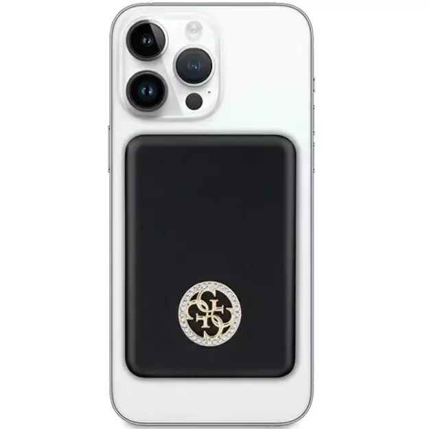 Guess MagSafe 4G Strassed Metal Logo induction power bank 5W 3000mAh - black 1