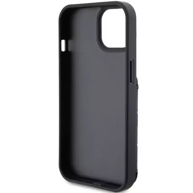 Karl Lagerfeld Saffiano Cardslots and Stand Monogram Choupette case for iPhone 15 - black 6
