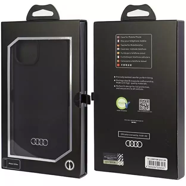 Audi Silicone Case for iPhone 15 Plus - black 12