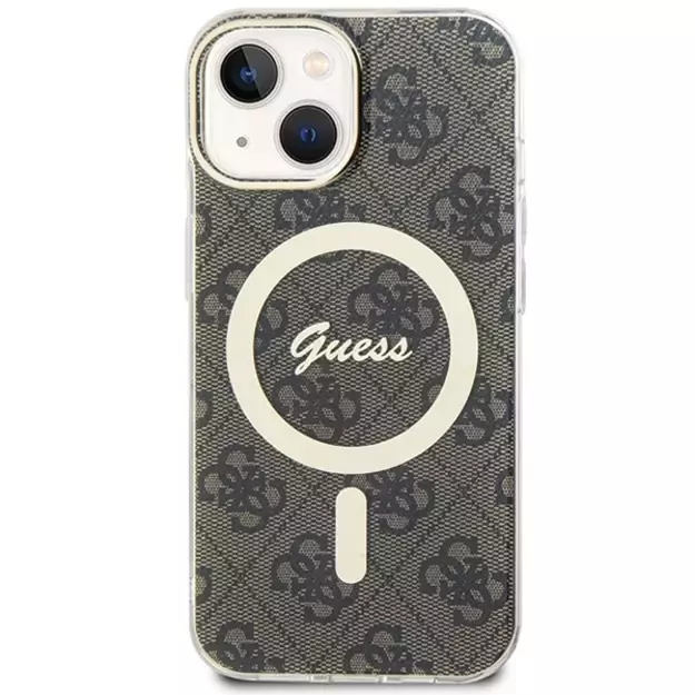 Guess IML 4G MagSafe iPhone 15 Plus Case - Brown 2