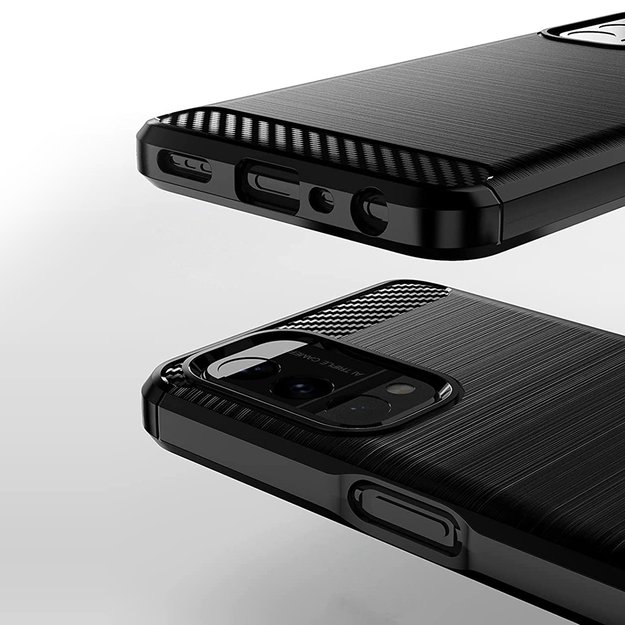 Carbon Case Flexible cover for OnePlus Nord N200 5G black 8