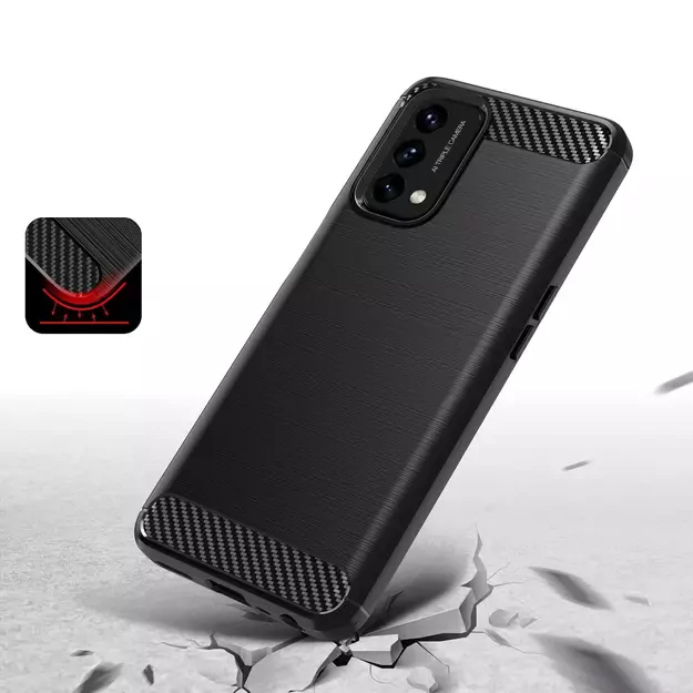 Carbon Case Flexible cover for OnePlus Nord N200 5G black 2