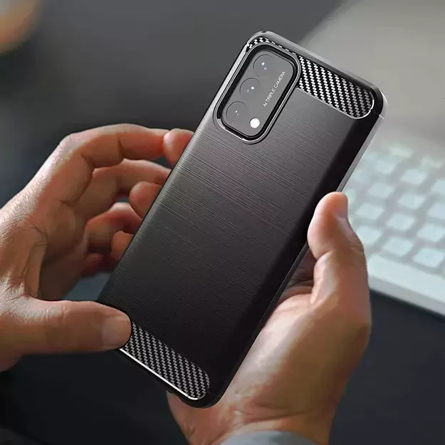 Carbon Case Flexible cover for OnePlus Nord N200 5G black 7