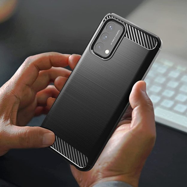 Carbon Case Flexible cover for OnePlus Nord N200 5G black 14