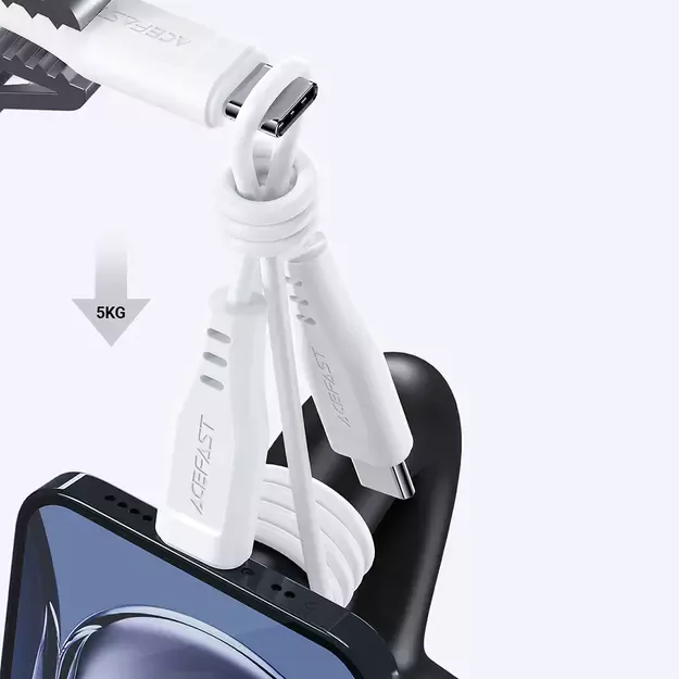 Acefast C3-03 USB-C - USB-C PD QC cable 60W 3A 480Mb/s 1.2m - white 8