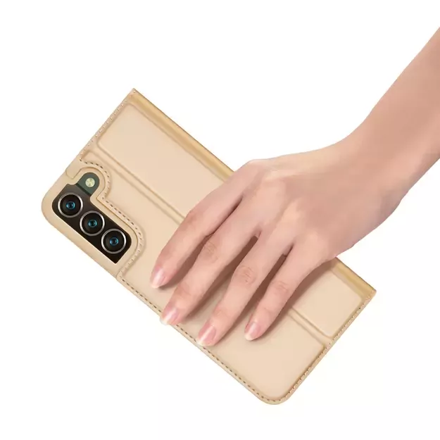 Dux Ducis Skin Pro Holster Cover Flip Cover for Samsung Galaxy S22 + (S22 Plus) gold 8