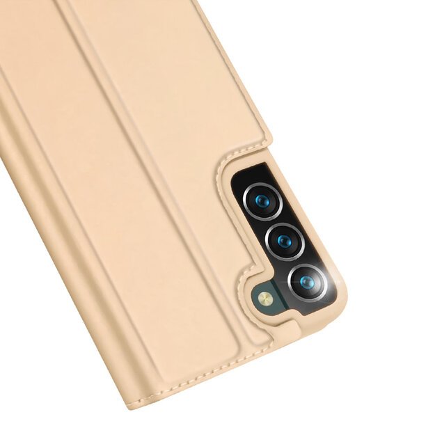 Dux Ducis Skin Pro Holster Cover Flip Cover for Samsung Galaxy S22 + (S22 Plus) gold 24
