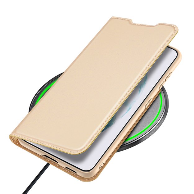 Dux Ducis Skin Pro Holster Cover Flip Cover for Samsung Galaxy S22 + (S22 Plus) gold 28